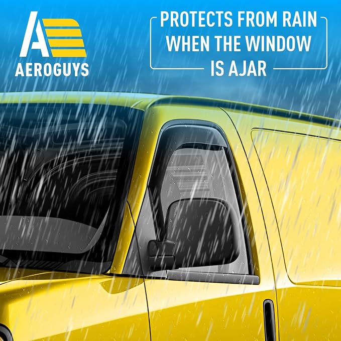 Extra Durable Window Deflectors in-Channel Visors Rain Guards Fit for Chevrolet (Chevy) Express Van 1996-2026, Sun Visors, Wind Vent for Shades, Exterior Car Accessories - 2pcs. AG0420