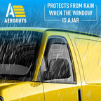 Extra Durable Window Deflectors in-Channel Visors Rain Guards Fit for Chevrolet (Chevy) Express Van 1996-2026, Sun Visors, Wind Vent for Shades, Exterior Car Accessories - 2pcs. AG0420