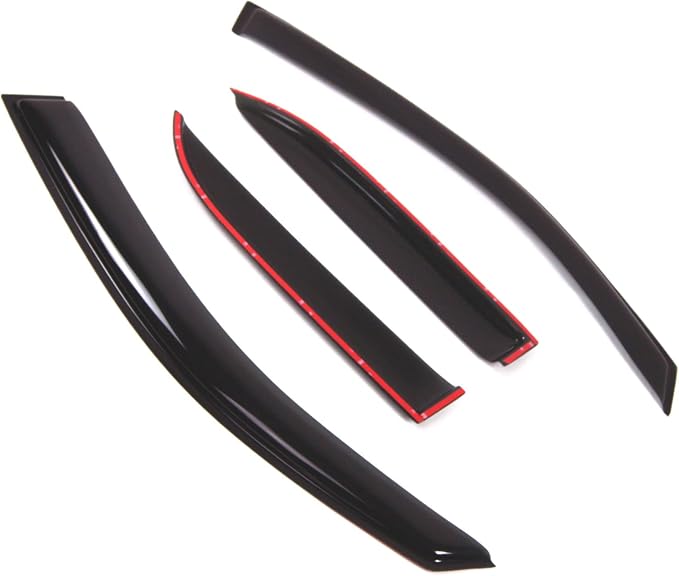 Outside Mount Window Vent Visors Rain Guards Compatible with Lexus RX300 1999-2003 | Side Window Wind Deflectors Rain Shields | Smoke Tinted, 4 Pcs Set, DGWV-475