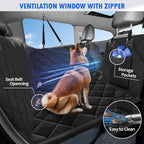 Back Seat Extender for Dogs-Large Space, Hard Bottom Dog Car Seat Cover for Back Seat with Blankets, Sturdy Backseat Extender for Dogs, Waterproof Dog Hammock for Car, SUV, Truck