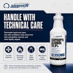 99.9% Isopropyl Alcohol (IPA) 1 Gallon Total (32 fl oz x 4) – High-Purity Technical Grade Alcohol for Industrial & Laboratory Use, Fast Evaporating, Low-Residue Formula