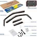 Goodyear Shatterproof in-Channel Window Deflectors for Ford F150 2021-2026 SuperCab, Rain Guards, Window Visors for Cars, Vent Deflector, Car Accessories, 4 pcs - GY008479