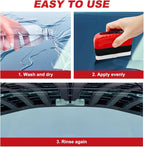 Oil-Free Car Glass Brushes, Upgrade 2.0 Clear Vision Glass Cleaner, Oil Film Cleaning Brush for Automotive Windows, Clearvision Cars Windshield Cleaner Tool (1set) (1, Red)