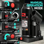 2 tons / 4000 lbs Lifting Automotive Welded Hydraulic Bottle Jack for Sedans Repair, with Manual Handle & Carrying Storage Case, Black