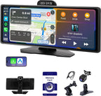 ‌10.26 Inch Wireless CarPlay & Android Auto Car Display with 1080P Dash Cam & Backup Camera All-in-One Smart Car Stereo Free 64GB SD Card