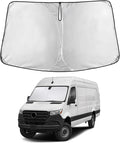 Windshield Sunshade Compatible for Freightliner/Mercedes Benz Sprinter 2007-2024 2025 2026, Sun Visor for Front Windshield & Window Sun Shade Cover, UV Heat Protector, Car Accessories
