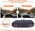 Premium Car Seat Cushion, Memory Foam Driver Seat Cushion to Improve Driving View- Coccyx & Lower Back Pain Relief - Seat Cushion for Car, Truck, Office Chair (Leather Black)