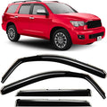 Voron Glass in-Channel Extra Durable Rain Guards for Toyota Sequoia 2008-2022, Window Deflectors, Vent Window Visors, 4 Pieces - 200583