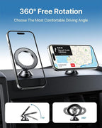 for Magsafe Car Mount [Strongest Magnet & Upgraded 3M Adhesive] Magnetic Phone Holder for Car Dashboard 360 Adjustable Magnetic Car Phone Holder Mount for iPhone 17 Pro Max 16 15 14 13 Plus
