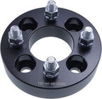 1 Inch Golf Cart Wheel Spacer Compatible with EZGO, Club Car, Yamaha Golf Cart - 4x4 Bolt Pattern, 66mm Hub Bore, 1/2x20 Studs, Billet Aluminum, Black - Pair