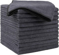 Microfiber Cleaning Cloths 12 Pack, Premium 16 x 16 inch Microfiber Towel for Cars, Ultra Absorbent Car Washing Cloth, Lint Free Streak Free Wash Cloths for Car, Kitchen, and Window, Grey
