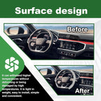 2pcs Carbon Fiber Anti-Skid Steering Wheel Cover, Anti-Skid Steering Wheel Cover/Segmented Steering Wheel Protector/Car Interior Accessories for Men/Women - Durable(White)