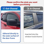 Window Visors Rain Guards for 2014-2023 Jeep Cherokee, Out-Channel Window Vent Wind Deflectors Visors Shades for 14-23 Cherokee KL