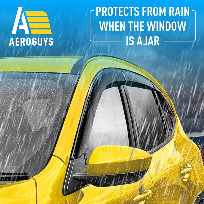 Extra Durable Window Deflectors Tape-On Window Visors Rain Guards Fit for Ford Escape 2020-2026, Sun Visors, Wind Vent for Shades, Exterior Car Accessories - 6pcs. AG0166