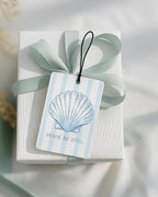 Blue Beach Christian Car Air Freshener 4 Pcs Coconut Scented, Coastal Shells Religious Car Accessories Mirror Decor for Women, Christian Hanging Air Freshener for Cars Closet Drawer Books