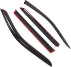 Outside Mount Window Vent Visors Rain Guards Compatible with BMW X5 2007-2013 | Side Window Wind Deflectors Rain Shields | Black Tinted, 4 Pcs Set, BGWV-519