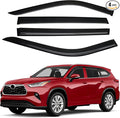 Highlander Rain Guards - Window Visors for Toyota Highlander 2020-2025 2026, Outside-Mount Tape-On Side Window Wind Deflectors for Highlander Accessories, Vent Visors Shades Rainproof 4PCS