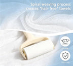 White Dual-Sided Microfiber Bath Towel, 2 Pack 48"x24" Ultra Absorbent Quick Dry Pool Towel, Exfoliating Body Cloth for Dead Skin & Sunscreen Removal, Lint-Free Reusable Shower Towel for Pool, Beach