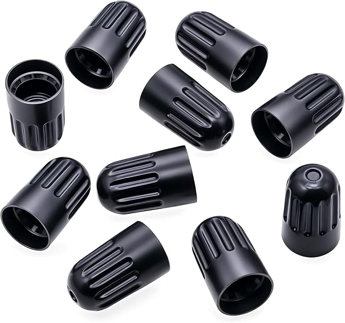 50PCS TPMS Tire Valve Long Stem Caps, Black Plastic Wheel Tire Valve Stem for TR20008 TPMS, Universal Long Stem Caps for Cars, SUV, Trucks, Bikes, Motorcycles, Bicycles