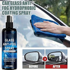 Anti Fog for Car Windshield - 100ml Anti-Rain Long-Lasting Coating, Defogger Spray with Microfiber Cloth, Auto Glass Rainproof Agent, Window Clear Demister, Moisture Barrier Liquid for Truck Outdoor