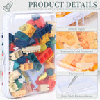 3 Pack Clear Hard Shell Zipper Case, Clear Zipper Pouches Waterproof Makeup Organizer & Travel Toiletry Bag, Diaper Bag Organizer Pouches, Plastic Pouch for Office Home Storage, Large Size