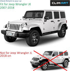 in-Channel Incredibly Durable Rain Guards for Jeep Wrangler JK 2007-2018, Original Window Deflectors, Vent Window Visors, Vent Deflector, 4 pcs. - 607169