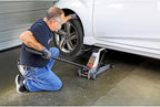 Powerbuilt 3000 Pound Triple Lift Garage Jack, Heavy Duty Vehicle, Truck, Car, Motorcycle, Transmission Lift, 1.5 Ton Capacity, 620622