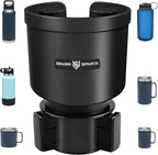 Upgraded Car Cup Holder Expander Adapter with Offset Adjustable Base, Compatible with Yeti 14/24/36/46oz Ramblers, Hydro Flasks 32/40oz, Other Large Bottles Mugs in 3.5"-4.0", 1 Pack