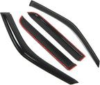 WD2-228 Dark Smoke 4 Pcs Set Window Visor (Outside Mount) Deflector Rain Guard Compatible with 1997-2001 Honda CR-V