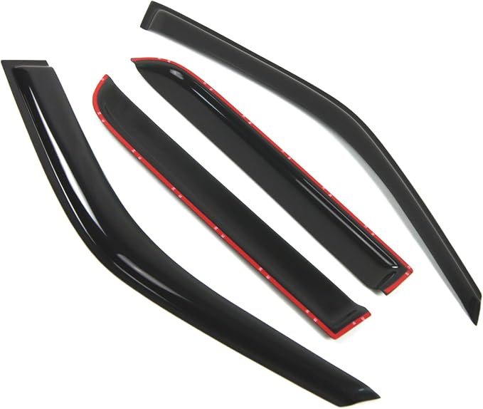 Outside Mount Window Vent Visors Rain Guards Compatible with Honda CR-V 1997-2001 | Side Window Wind Deflectors Rain Shields | Smoke Tinted, 4 Pcs Set, DGWV-228