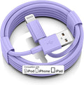 Car iPhone Carplay Cable, Car Charger Cord, USB A to Lightning Cable Fast Charging & Data Transfer for iPhone 14/13/12/11 Pro Max XR XS X 8 7 6 Plus SE Tangle-Free,3ft Purple