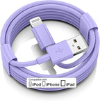 Car iPhone Carplay Cable, Car Charger Cord, USB A to Lightning Cable Fast Charging & Data Transfer for iPhone 14/13/12/11 Pro Max XR XS X 8 7 6 Plus SE Tangle-Free,3ft Purple