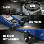 6600LBS Floor Jack, 3 Ton Capacity Car Jack, Low Profile Protable Hydraulic with Dual Pumps, Quilckly Lift and Slow Descent, Lifting Range 3-1/8" Min to 20" Max Blue and Grey