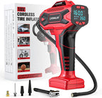 Tire Inflator Air Compressor Compatible with Milwaukee 18V Battery, 160 PSI Cordless Portable Electric Air Pump 2026 Bigger LCD Digital Pressure Gauge for Car, Bike, Sport Ball (Tool Only)