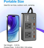 300W Portable Charger Car Power Inverters for Vehicle | 24W USB A/C,Dual 12V-110V AC Car Plug Adapter Outlet,Cigarette Lighter Adapter for Laptop/Camping/Road trip essentials