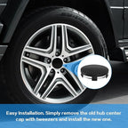 Car Wheel Center Hub Cover for Hyundai Tucson 2022-2024 2025, 60MM/2.36In 4Pack Wheel Caps,Black