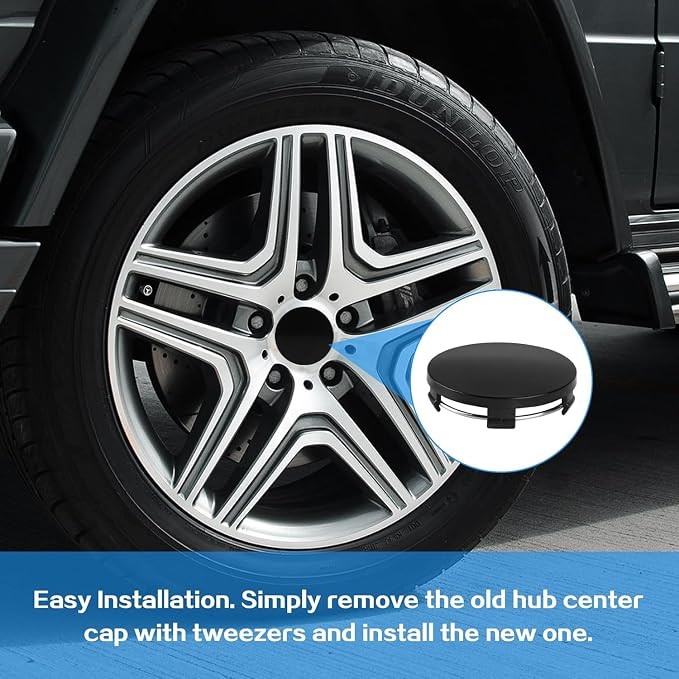 Car Wheel Center Hub Cover for Hyundai Tucson 2022-2024 2025, 60MM/2.36In 4Pack Wheel Caps,Black