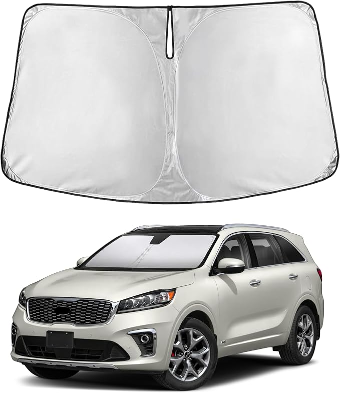 Windshield Sunshade Compatible for Kia Sorento 2016-2018 2019 2020, Sun Visor for Front Windshield & Window Sun Shade Cover, UV Heat Blocker & Protector, Car Accessories