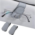 Sunglasses Holders for Car Sun Visor, Leather Eyeglasses Hanger Mounter, Magnetic Glasses Holder and Ticket Card Clip, Auto Interior Accessories Universal for SUV Pickup Truck