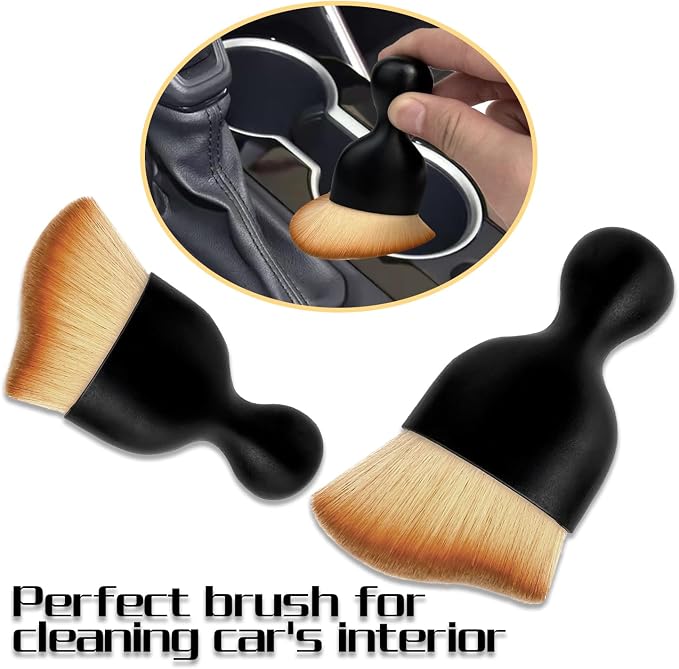 Car Interior Dust Brush, Auto Detailing Brush, Soft Bristles Car Cleaning Brushes, Tool for Air Conditioner Vents, Leather, Computer, Scratch Free, Car Interior Accessories