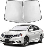 Windshield Sunshade Compatible for Nissan Sentra 2013-2017 2018 2019, Sun Visor for Front Windshield & Window Sun Shade Cover, UV Heat Blocker & Protector, Car Accessories