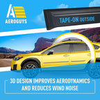 Extra Durable Window Deflectors Tape-On Window Visors Rain Guards Fit for Subaru XV Crosstrek 2018-2023, Sun Visors, Wind Vent for Shades, Exterior Car Accessories - 6pcs. AG0297