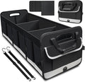 Trunk Organizer - 95L Extra Large Capacity SUV Cargo Storage, Collapsible Waterproof Design with Non-Slip Bottom & Retractable Straps, Car Organizers for SUV, Truck, Sedan