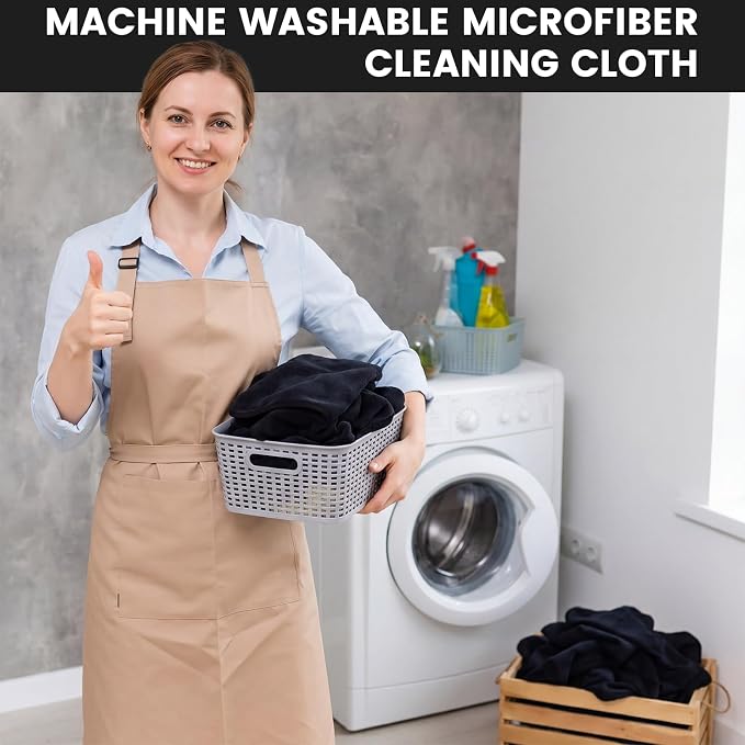 60 Pcs Black Microfiber Towels: 16"x16" Microfiber Drying Towels Bulk Micro Fiber Car Cleaning Cloth for Cars Drying Washing Polishing Cleaning Household Supplies