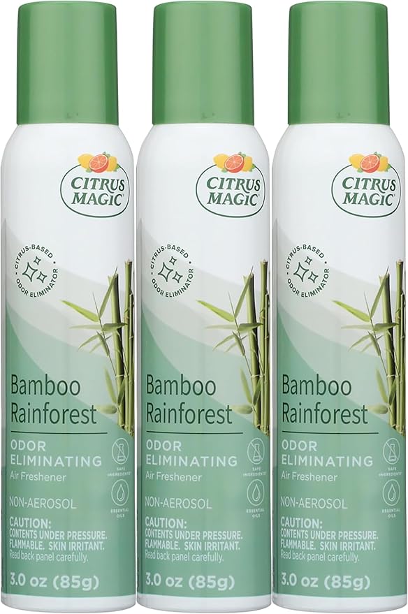 Odor Eliminating Air Freshener Spray, Bamboo Rainforest, 3-Ounce, Pack of 3