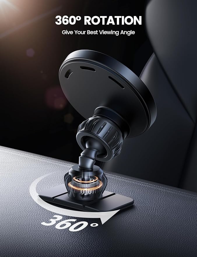 15W for MagSafe Car Mount Charger - [20X Strong Magnets] Wireless Car Phone Holder Charger, Magnetic Phone Holders for Car Vent Dash Accessories for Women Men for iPhone 17 Pro Max Black