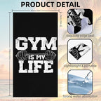2 Pack Car Towel Seat Covers with Storage Bag, Multifunctional Towel for Gym Outdoor Sport, Picnic, Beach, Pet Dog Travel,Non-Slip Washable Car Seat Protector (Gym is Life)