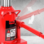 25 tons / 55115 lbs Lifting Automotive Welded Hydraulic Bottle Jack for Repair Vehicle, Pickup, Truck, w/Manual Handle, Red,TOOLS-00363