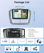 8Core 4+64G Car Stereo for Honda Pilot 2006 2007 2008 Wireless Carplay Android Auto,9 inch 1280 * 720P IPS Touch Screen Radio, Android15/GPS/WiFi/32EQ DSP/59UI/Bluetooth5.0/SWC/Backup Camera&Mic