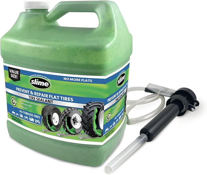 10163 Flat Tire Puncture Repair Sealant, Prevent and Repair, All Off-Highway Tubeless Tires, Non-Toxic, eco-Friendly, 1 Gallon jug